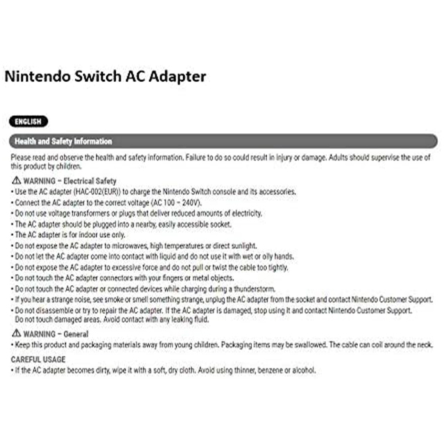 Nintendo Switch Adaptador de Corriente - Standard Edition 