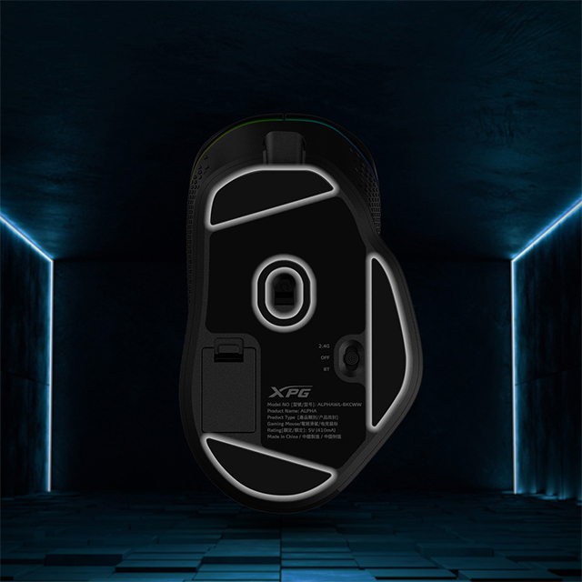 Mouse XPG Alpha| Inalámbrico| Alámbrico | RGB | 16,000 DPI | 6 Botones - ALPHA-BKCWW