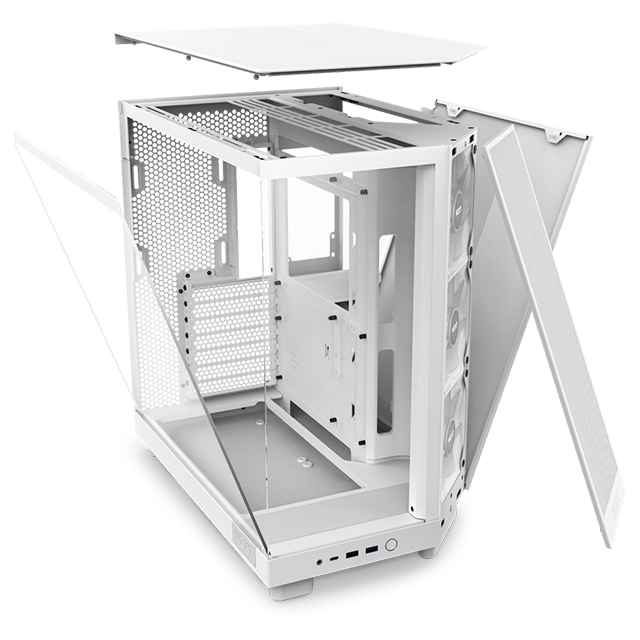 Gabinete NZXT H6 Flow RGB Blanco, ATX, Cristal Templado, 3 Ventiladores RGB - CC-H61FW-R1