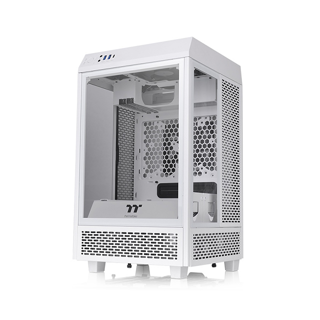 Gabinete Thermaltake The Tower 100 Snow, Mini-ITX, Cristal Templado, Sin Ventiladores - CA-1R3-00S6WN-00