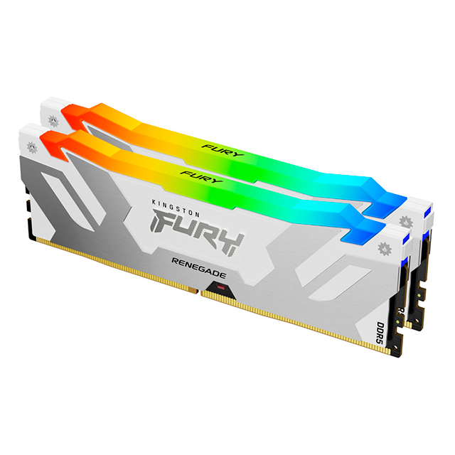 Memoria RAM Kingston Fury Renegade RGB White 32GB DDR5 2x16GB 7200Mhz - KF572C38RWAK2-32