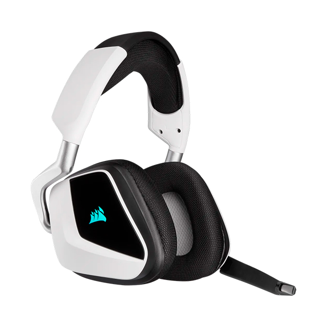 Diadema Corsair Void RGB Elite Wireless, Inalámbrico, USB, PC, Mac, PS5, 7.1 Surround, Blanco - CA-9011202-NA