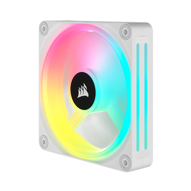 Ventiladores Corsair QX120 RGB, Magneticos, Kit de 3 Ventiladores 120mm Blancos RGB - CO-9051006-WW