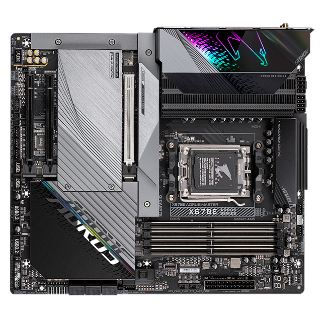 Tarjeta Madre Gigabyte X670E Aorus Master | Socket AM5 | Ryzen 7000 / 8000 | E-ATX | DDR5-8000 OC - X670E-AORUS-MASTER