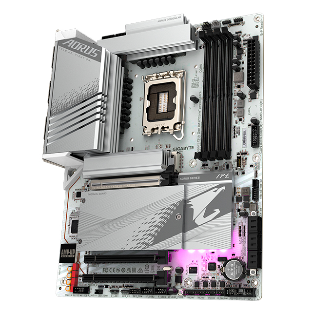 Tarjeta Madre Gigabyte Z790 Aorus Elite AX ICE, ATX,12th, 13th & 14th Gen , Socket LGA 1700, DDR5 7600Mhz OC, 4x M.2, Wi-Fi 6E - Z790-AORUS-ELITE-AX-ICE 