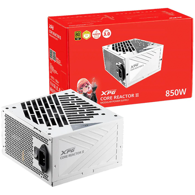 Fuente de Poder XPG Core Reactor II 850W, Blanca, 80+ Plus Gold, Full Modular - COREREACTORII850G-WHCUS 