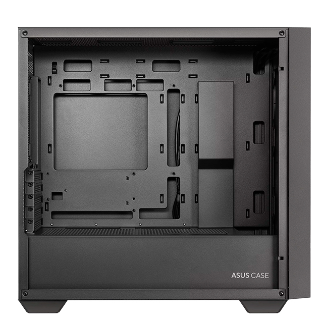 Gabinete Asus A21 Black, Micro-ATX, Panel de vidrio templado, Malla Frontal, Compatible con Back Connect - A21-ASUS-BLACK