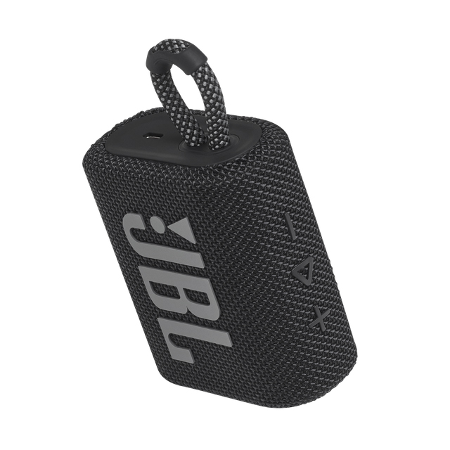 Bocina Bluetooth JBL Go 3 Negra | Resistente al polvo y agua IP67 | Bluetooth 5.1 - JBLGO3BLKAM 