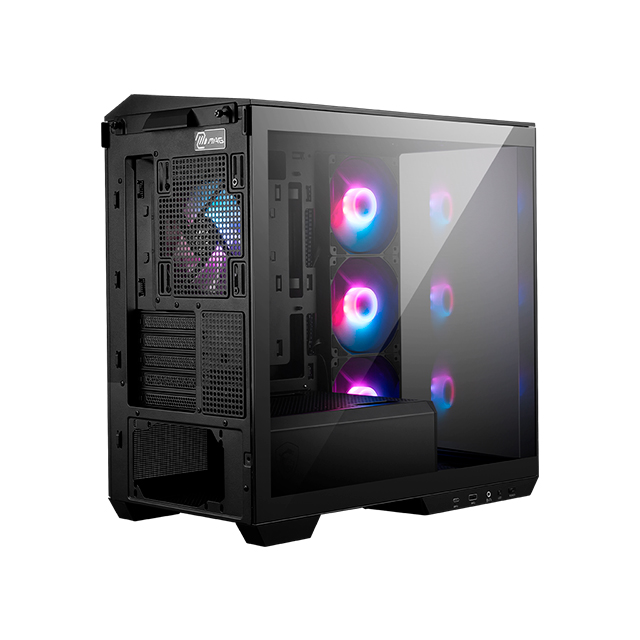 Gabinete MSI MAG PANO M100R PZ, Negro, M-ATX, Cristal Templado, 4 Ventiladores ARGB - GABMSI230