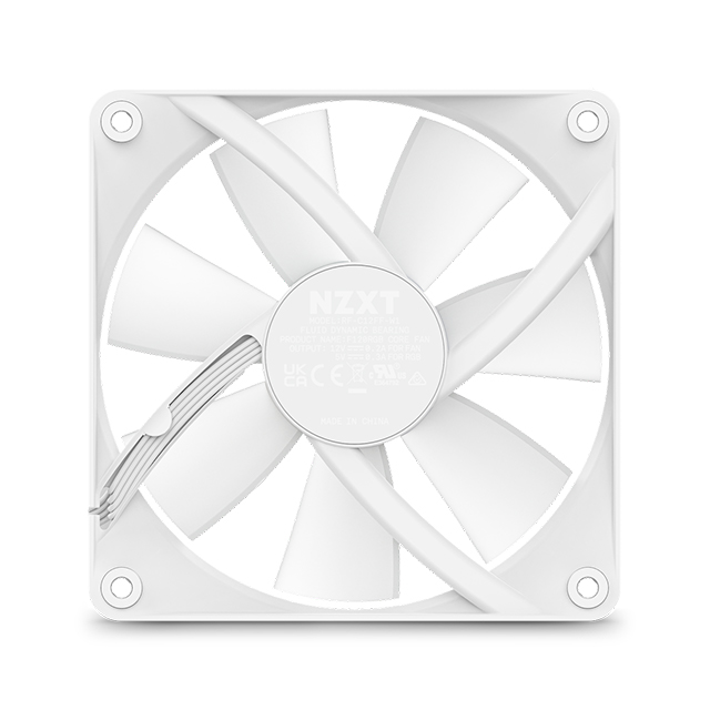 Ventilador NZXT F120 RGB Core, Blanco, 500-1800RPM, - RF-C12SF-W1