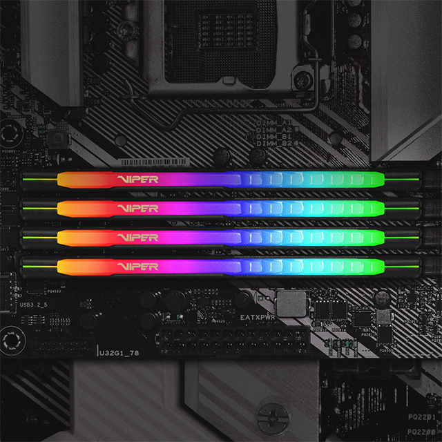 Memoria RAM Viper Steel RGB, 8GB, 1x8, DDR4 3600Mhz, RGB - PVSR48G360C0