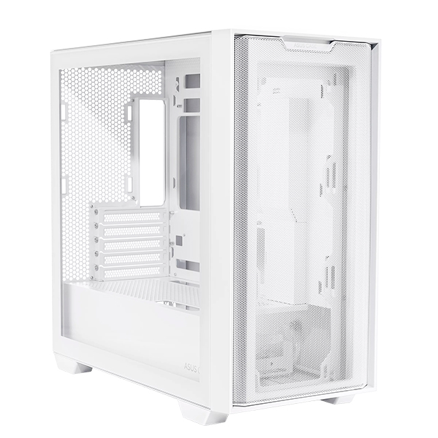 Gabinete Asus A21 White, Micro-ATX, Panel de vidrio templado, Malla Frontal, Compatible con Back Connect - A21-ASUS-WHITE