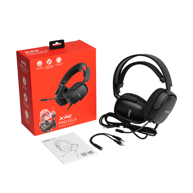 Diadema Gamer XPG Precog S | Negro | Alámbrico | PC | PS4 | PS5 | Xbox Series X/S | Xbox One | Nintendo Switch | Mobile Devices -  PRECOG S-BKCWW