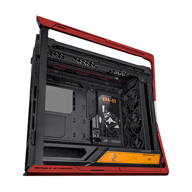 Gabinete ASUS ROG Hyperion GR701 EVA-02 EDITION | Cristal Templado | ARGB | Full Tower | EATX | ATX | Micro-ATX | Mini-ITX | 4 Ventiladores PWM Instalados | Negro - 90DC00F4-B30000