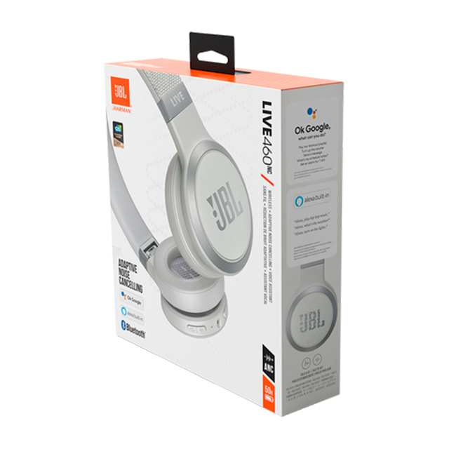 Audífonos JBL Live 460NC, Bluetooth 5.0, 50 Horas, Manos Libres, 2 Micrófonos - JBLLIVE460NCWHTAM 