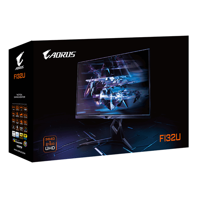 Monitor Gigabyte Aorus FI32U Gaming 31.5", 3840 x  2160 UHD, IPS, 1ms, 144Hz / 120Hz, HDMI 2.1, DP -AORUS FI32U-SA