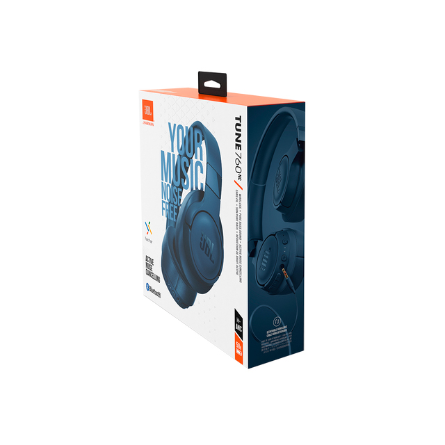 Audífonos JBL Tune 760 BTNC, Bluetooth 5.0, Pure Bass, 35 Horas, Manos Libres, 2 Micrófonos, Cancelación de Ruido - JBLT760NCBLUAM