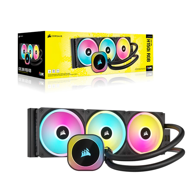 Enfriamiento Liquido Corsair iCUE LINK H150i RGB, 360mm, Negro - CW-9061003-WW