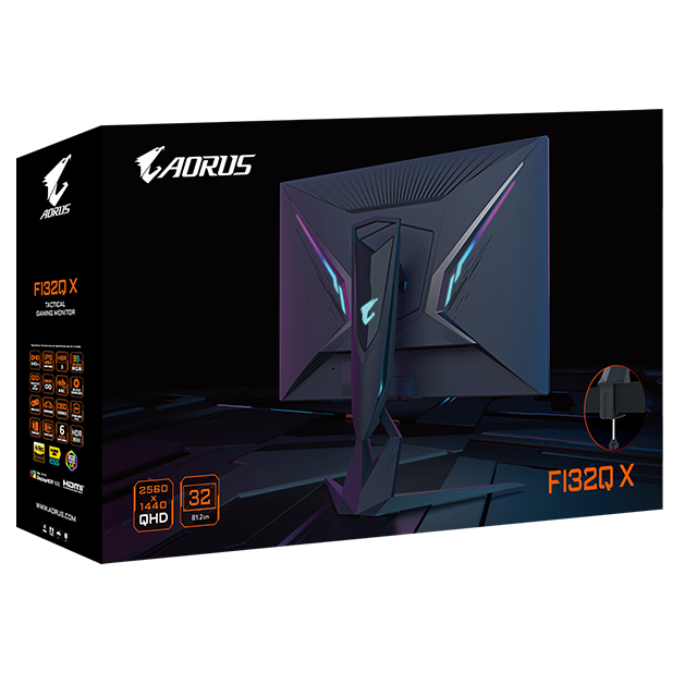 Monitor Gigabyte Aorus FI32Q X Gaming 32",  2560 x 1440 UHD, IPS, 1ms, 240 Hz / OC 270 Hz 120 Hz, HDMI 2.1 , DP - FI32Q-X-SA