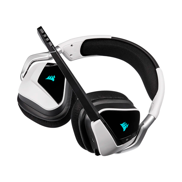 Diadema Corsair Void RGB Elite Wireless, Inalámbrico, USB, PC, Mac, PS5, 7.1 Surround, Blanco - CA-9011202-NA