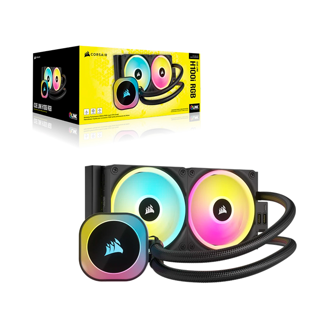 Enfriamiento Liquido Corsair iCUE H100i RGB, 240mm, Negro - CW-9061001-WW