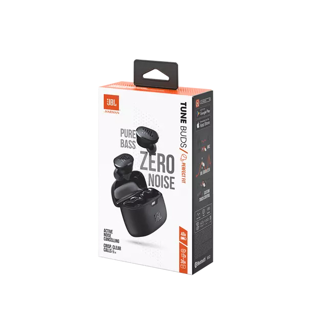 Audifonos JBL Tune Buds Negros | Bluetooth 5.3 | Cancelación de Ruido | 48 Horas | 4 Micrófonos | Resistente a Agua y Polvo IP54 - JBLTBUDSBLKAM 