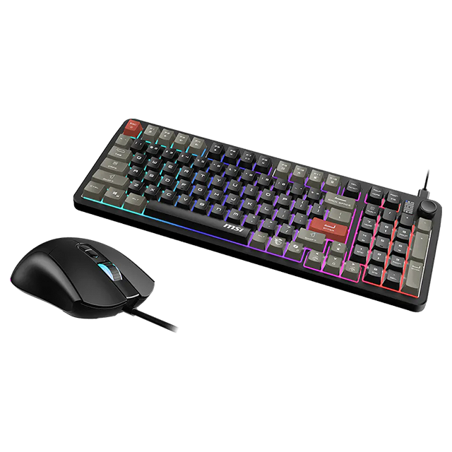 Combo Teclado y Mouse Gamer MSI FORGE GK110 COMBO US, Alámbrico USB 2.0, Teclado RGB de Membrana, Mouse 12,800 DPI, 7 Botones, Inglés – FORGE GK110 COMBO US