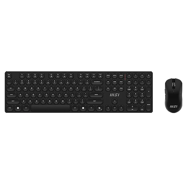 Combo Teclado y Mouse Inalámbrico MSI FORGE K210 W COMBO US, 2.4 GHz, Teclado Scissor, Mouse 1600 DPI, Recargables, USB 2.0, Inglés – FORGE K210 W COMBO US