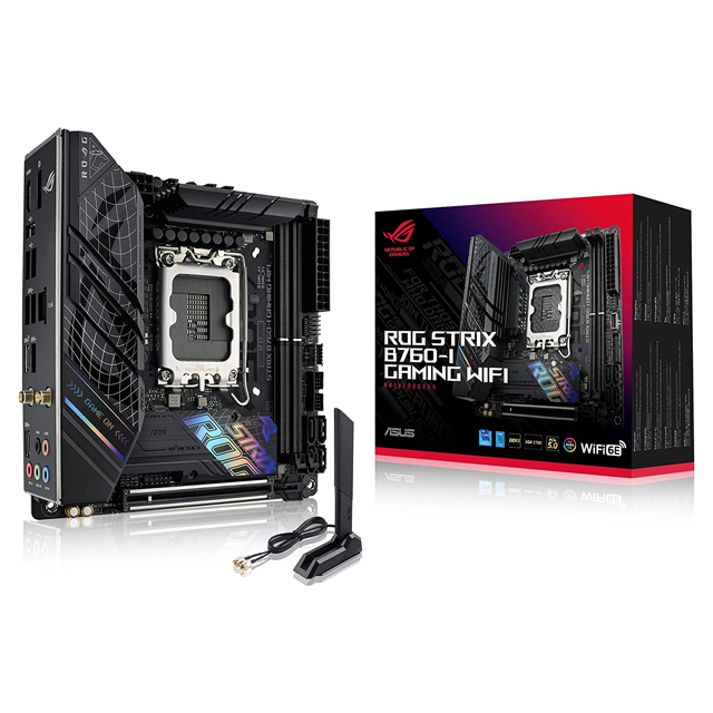 Tarjeta Madre Asus ROG Strix B760-I GAMING WIFI, Mini-ITX, 12th & 13th Gen Intel, LGA 1700, DDR5, PCIe 5.0, USB 3.2 Gen 2X2, WIFI 6E, Bluetooth v5.3