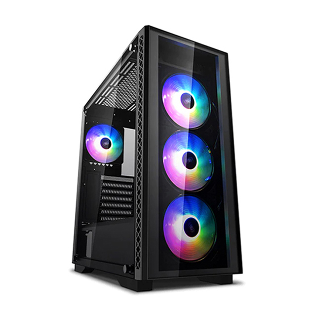 Gabinete DeepCool Matrexx 50 ADD-RGB 4F Black, Midtower, incluye 4 ventiladores A-RGB, Cristal templado, Mini-ITX / Micro-ATX / ATX / E-ATX, DP-ATX-MATREXX50-AR-4F-NE