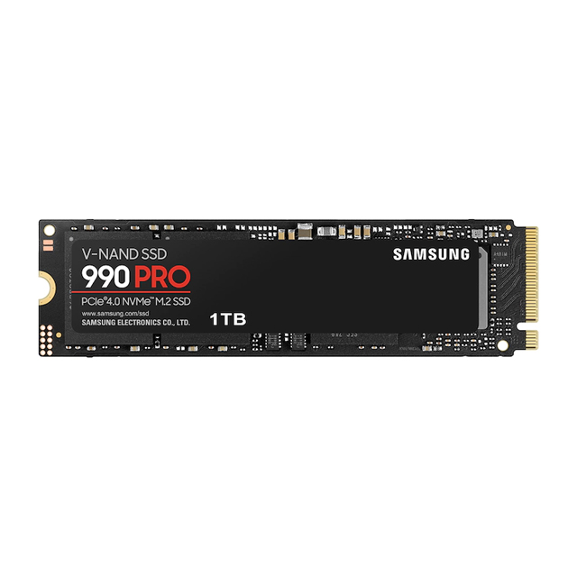 Unidad de Estado Solido SSD NVMe M.2 Samsung 990 Pro, 1TB, 7,450/6,900 MB/s, PCIe 4.0 - MZ-V9P1T0B/AM