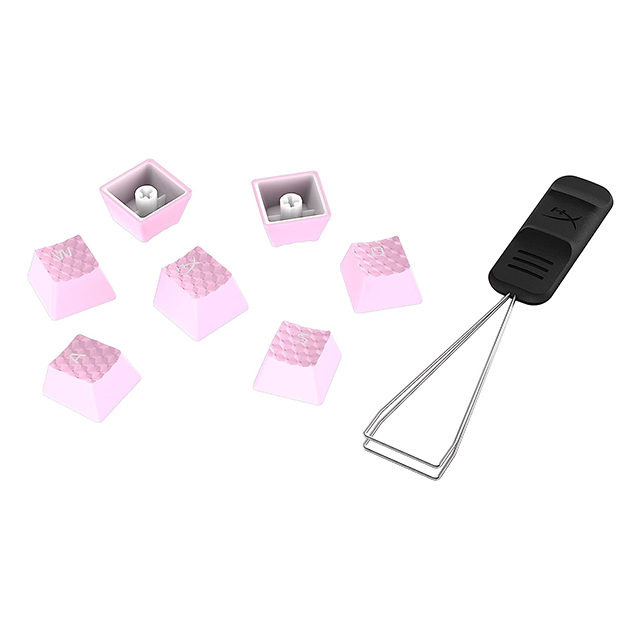 HyperX Rubber Keycaps Pink, Set de 19 teclas de caucho en color rosa, US - 519U0AA#ABA