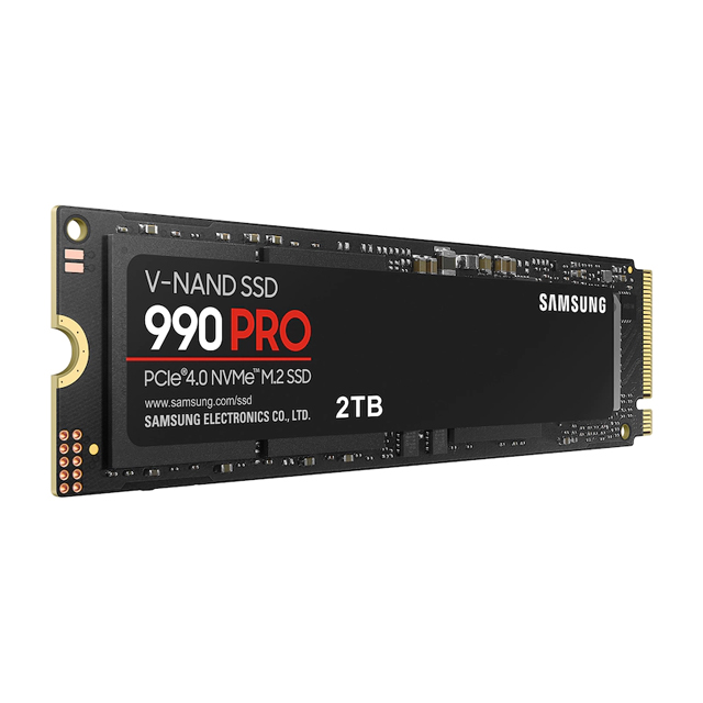 Unidad de Estado Solido SSD NVMe M.2 Samsung 990 Pro, 2TB, 7,450/6,900 MB/s, PCIe 4.0 - MZ-V9P2T0B/AM