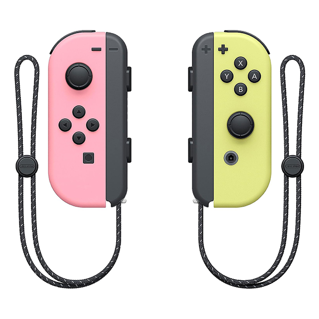 Controles Joy-Con Izquierdo y Derecho para Nintendo Switch, Color Rosa Pastel/Amarillo Pastel- Standard Edition - HACAJAVAF