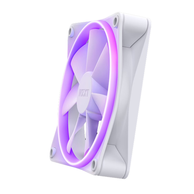 Ventilador NZXT F120 RGB Blanco - Un Solo Ventilador de 120mm Blanco - RF-R12SF-W1