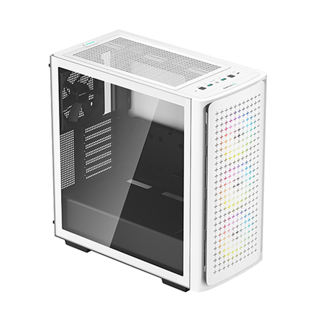 Gabinete DeepCool CK560 White, Midtower, Cristal Templado, Incluye 3 ventiladores ARGB, Mini-ITX / Micro-ATX / ATX / E-ATX, R-CK560-WHAAE4-G-1