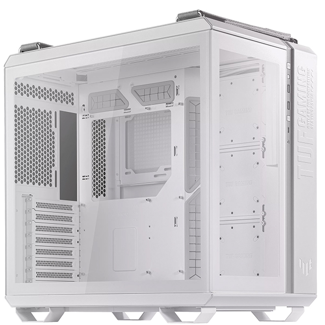 Gabinete Asus TUF Gaming GT502 White | ATX, Micro-ATX, Mini-ITX | Doble Cámara | Vista Panorámica | Panel frontal con USB tipo C de alta velocidad | Tooless | GT502/WHT/TG