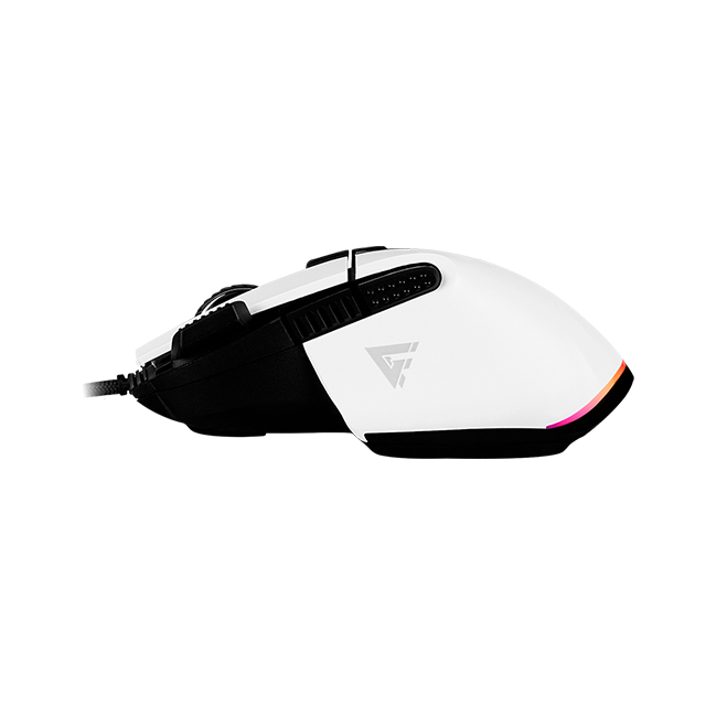 Mouse GameFactor MOG602-WH | Blanco | Alámbrico | RGB | 19,000 DPI | PIXART 3370 | 8 Botones - MOG602-WH