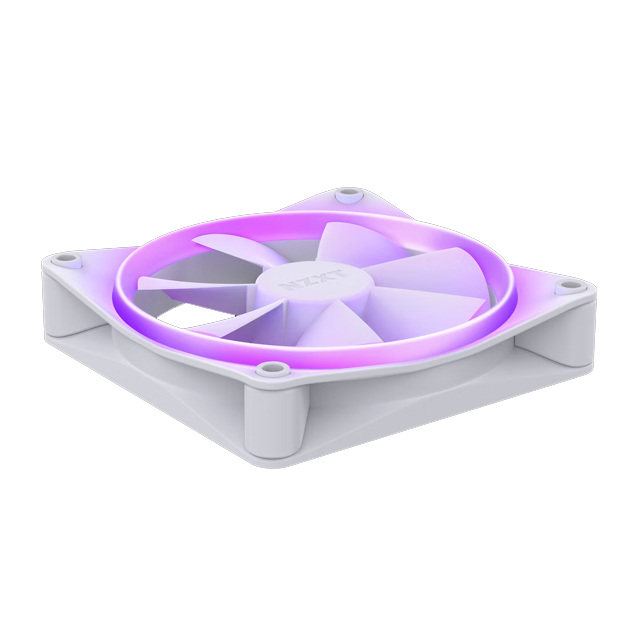 Ventilador NZXT F120 RGB Blanco - Un Solo Ventilador de 120mm Blanco - RF-R12SF-W1