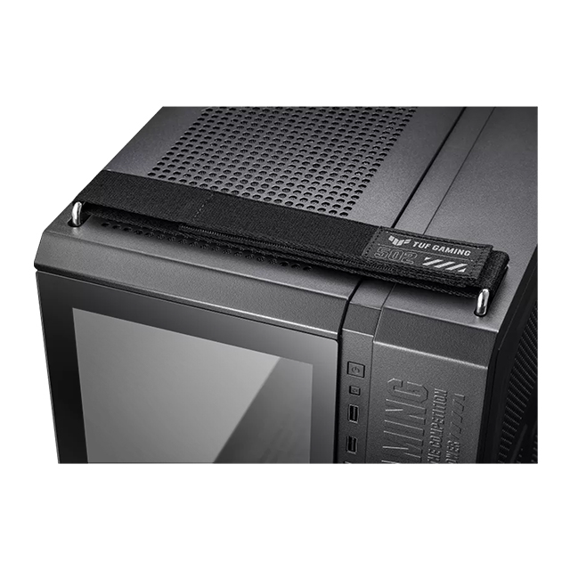 Gabinete Asus TUF Gaming GT502 Black | ATX, Micro-ATX, Mini-ITX | Doble Cámara | Vista Panorámica | Panel frontal con USB tipo C de alta velocidad | Tooless | GT502/BLK/TG