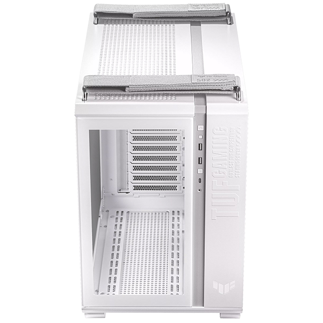 Gabinete Asus TUF Gaming GT502 White | ATX, Micro-ATX, Mini-ITX | Doble Cámara | Vista Panorámica | Panel frontal con USB tipo C de alta velocidad | Tooless | GT502/WHT/TG