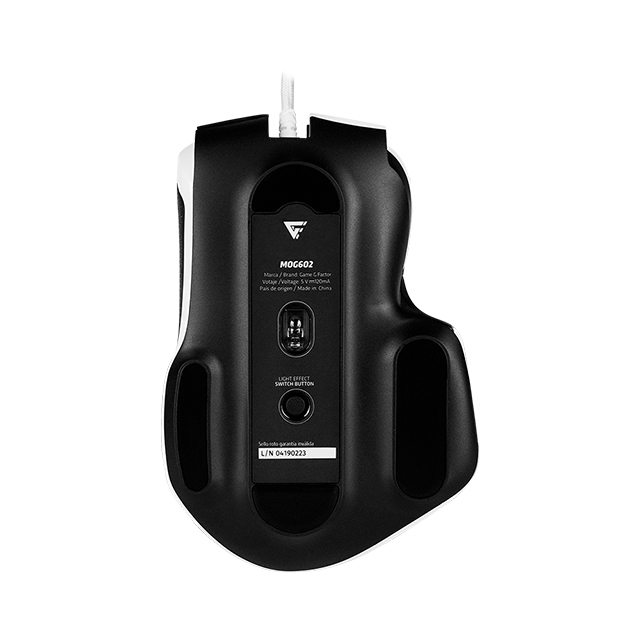 Mouse GameFactor MOG602-BK | Negro | Alámbrico | RGB | 19,000 DPI | PIXART 3370 | 8 Botones - MOG602-BK  