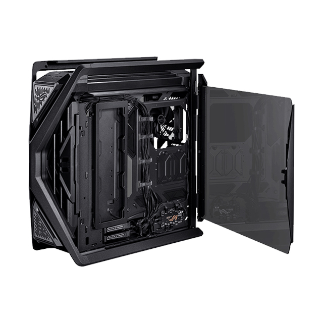 Gabinete ASUS Rog Hyperion GR 701 | Mini-ITX, Micro-ATX, ATX, EATX | Incluye 4 x 140mm fans |Soporte para radiadores de 420mm| Controlador ARGB | Carga rápida 2 x USB Tipo C de 60W | Tooless | Aura Sync, 90DC00F0-B39000