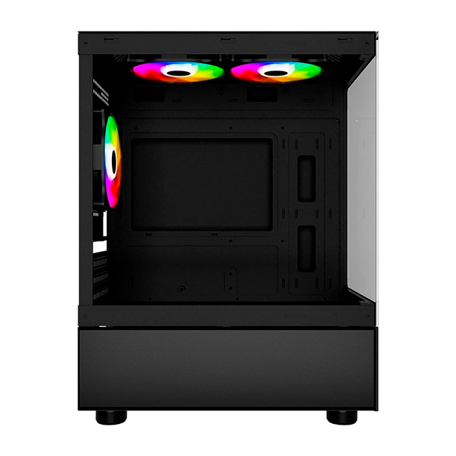 Gabinete Ocelot Gaming GLASS EN6, Micro-ATX/Mini-ITX, Cristal Templado, 3 Ventiladores ARGB, Negro