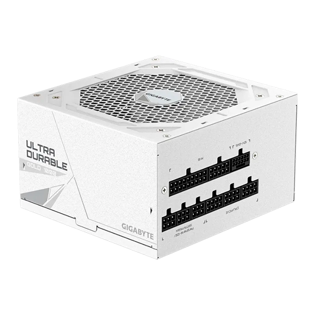 Fuente de Poder Gigabyte UD1000GM PG5 ICE, 1000W, 80 Plus Gold, ATX 3.1, PCIe 5.1, full modular, blanco – GP-UD1000GM PG5 ICE