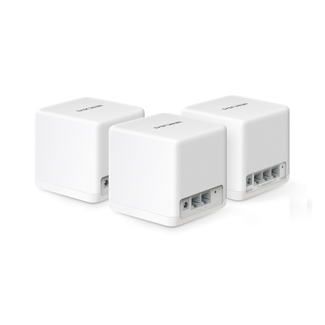 Sistema Wi-Fi Mesh Mercusys Halo H60X (Wi-Fi 6 AX1500, Doble Banda, 3 Unidades, Cobertura para todo el Hogar