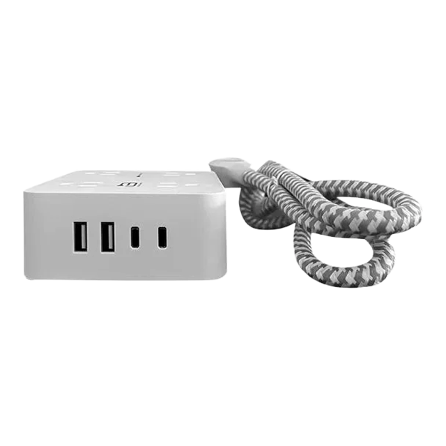 Tira Multicontacto HN8U5WC2, 8 tomas, 4 USB (2 USB-A, 2 USB-C), regleta de extensión – HN8U5WC2