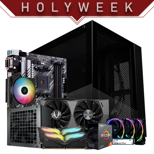 PC Gamer Holyweek | AMD Ryzen 5 5500 | 16GB 3200Mhz | RTX 4060 | 1TB NVMe M.2