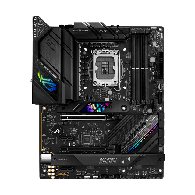 Tarjeta Madre Asus ROG STRIX B760-F GAMING WIFI, ATX, LGA1700, 12th, 13th y 14th Gen Intel, DDR5 7800Mhz OC, x3 M2, x4 SATA, Wi-Fi 6E, Bluetooth 5.3, Asus Aura Sync - 90MB1CT0-M0AAY0