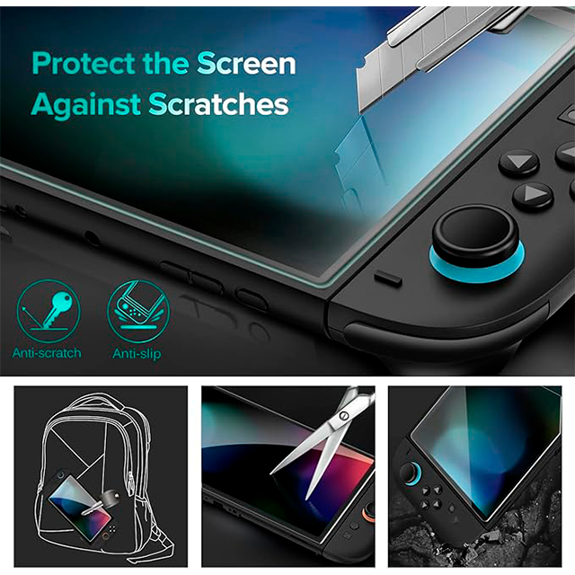 Protector de pantalla ivoler para Nintendo Switch 2, 7.9 pulgadas, vidrio templado 9H, paquete de 4 piezas
